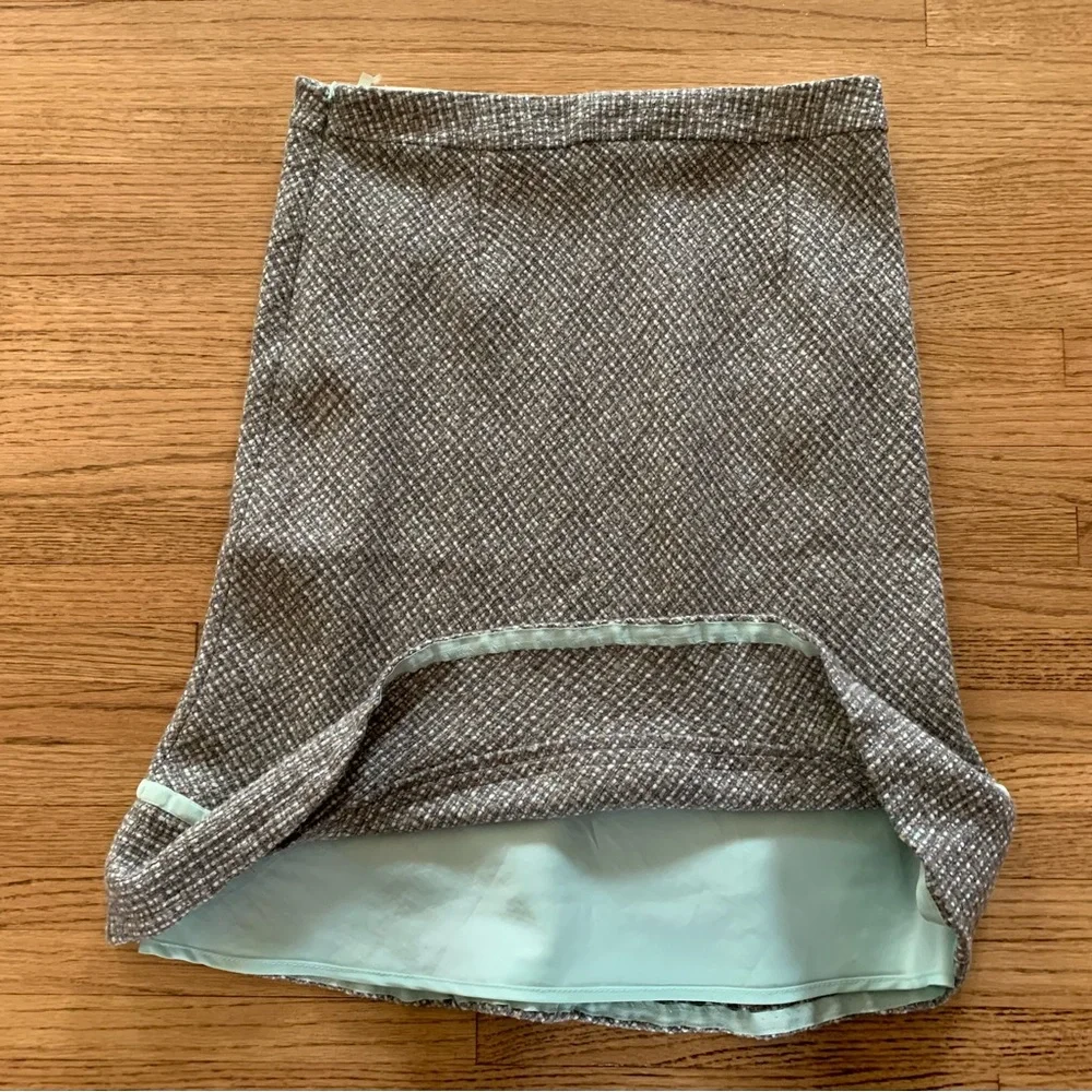 VTG Gap Tweed Wool Blend Flounce Skirt – Sage Grey Librarian Academia